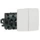 Va et vient et bouton poussoir saillie composable blanc