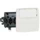 Bouton poussoir porte �tiquette saillie composable blanc
