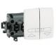Double bouton poussoir saillie composable pour volets roulants