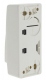 Bouton poussoir saillie �troit complet blanc