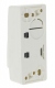 Bouton poussoir � voyant saillie �troit complet blanc
