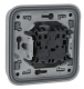 Prise de courant 2P+T Plexo complet encastr� gris
