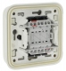 Va et vient double Plexo blanc encastre complet