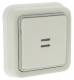 Bouton poussoir lumineux NO NF Plexo blanc complet encastré Bouton poussoir lumineux NO NF Plexo blanc complet encastré