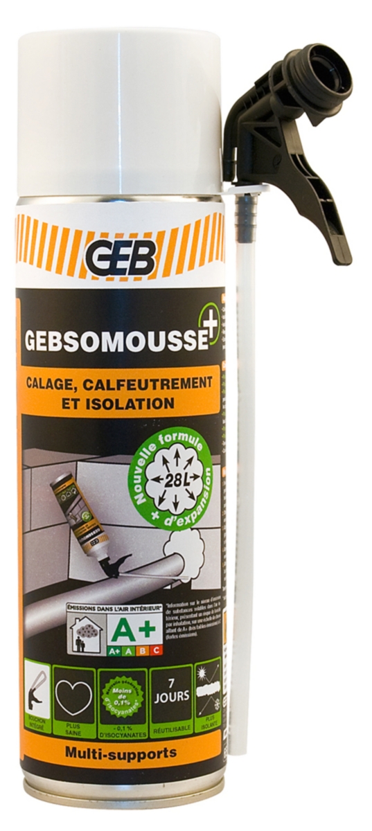 Mousse polyuréthane expansive - Geb GEBSOMOUSSE Plus - Bombe..