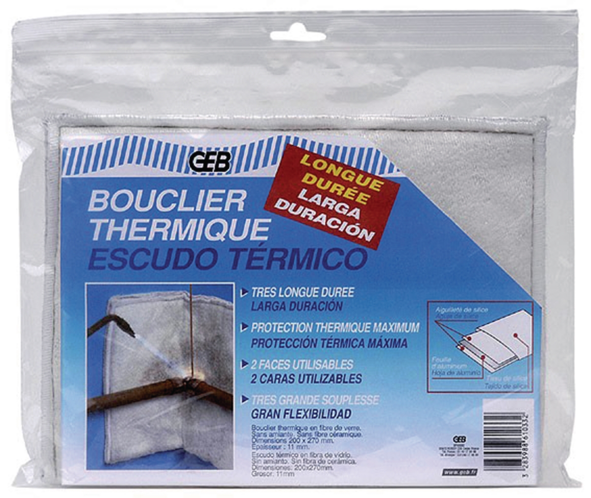 Bouclier thermique pour soudure - Plaque 20 x 27 cm - Geb - ..