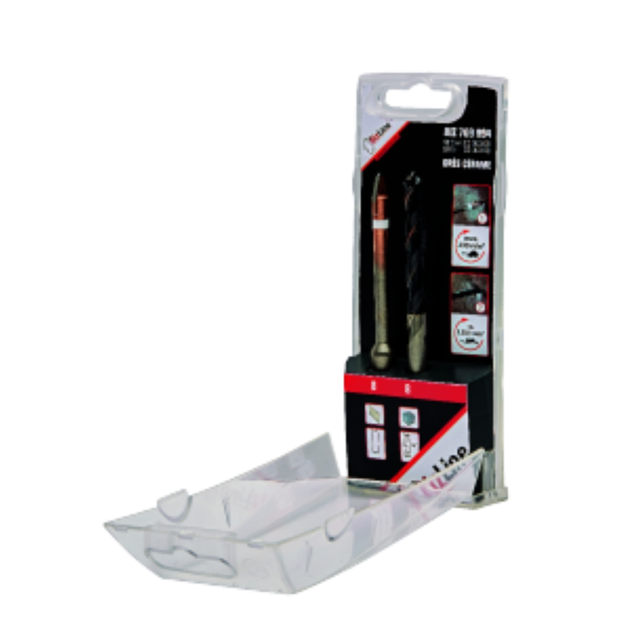 Kit de forets Grès cérame et béton Diamètre 8 mm Bizli..