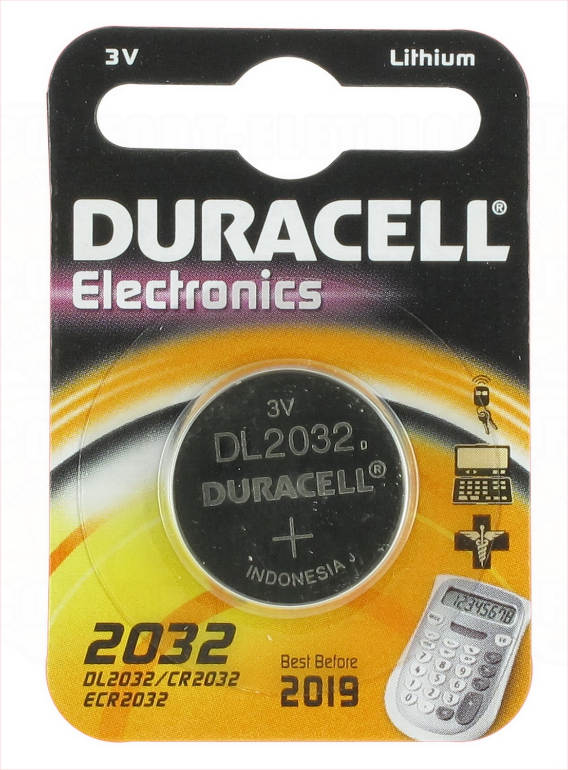 Pile CR2032 3V DURACELL au Lithium 3,00€