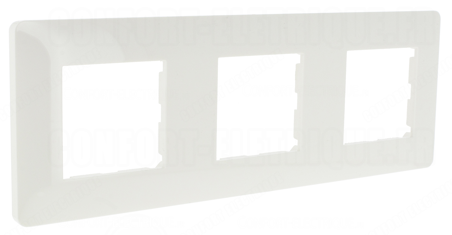 Hager WE403 Essensya Plaque Triple 3 postes ESSENSYA horizontale verticale