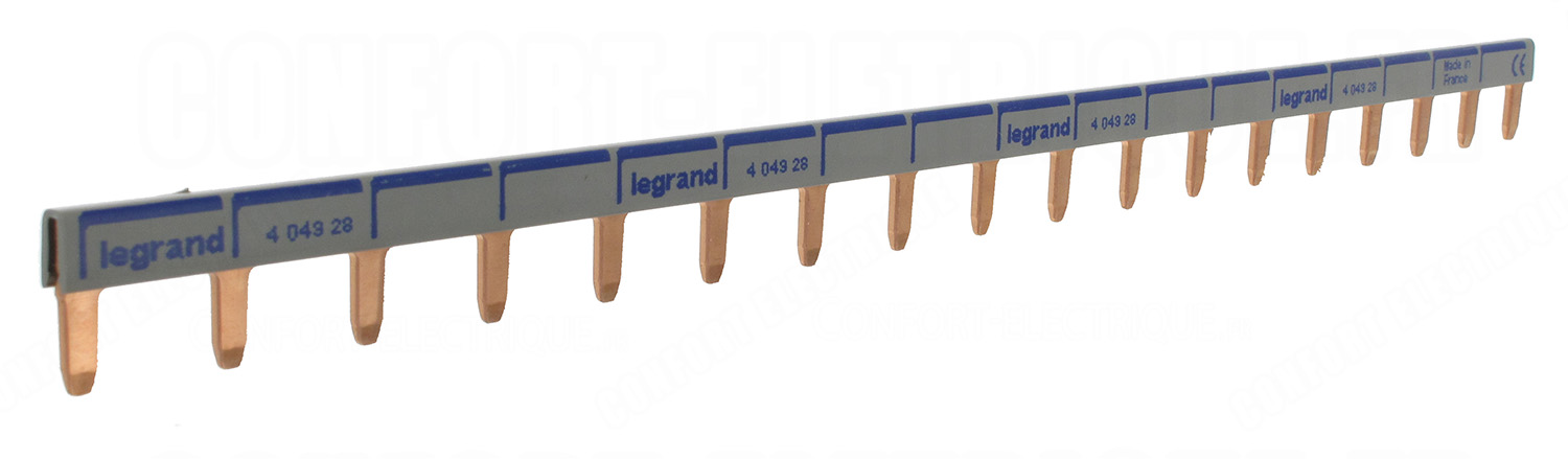 Peigne de cablage phase ou neutre 18 modules Legrand HX³ - 1..