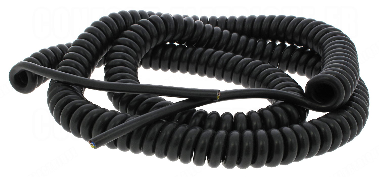 Cable spiralé 3G1 mm longueur 5 mètres blanc - 39,90€