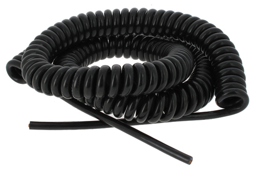 Câble spiralé à 3 brins pour rallonge électrique (noir) 