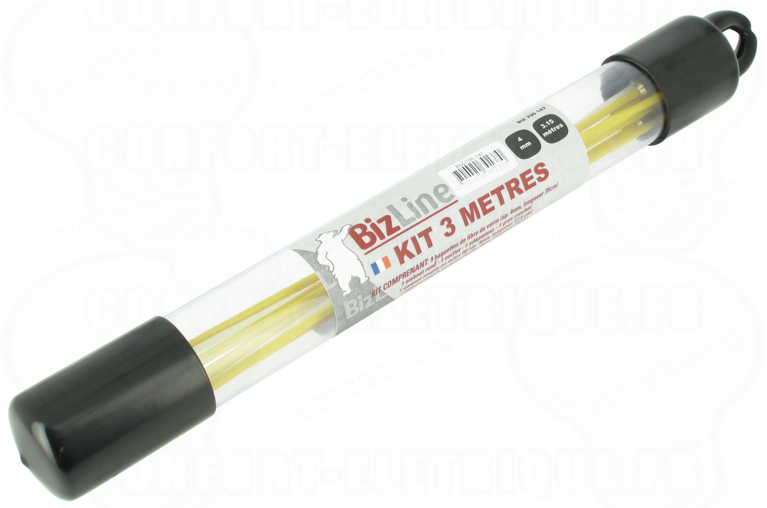 .Kit baguette tire fils 3 mètres diam. 4mm en fibre de verre..