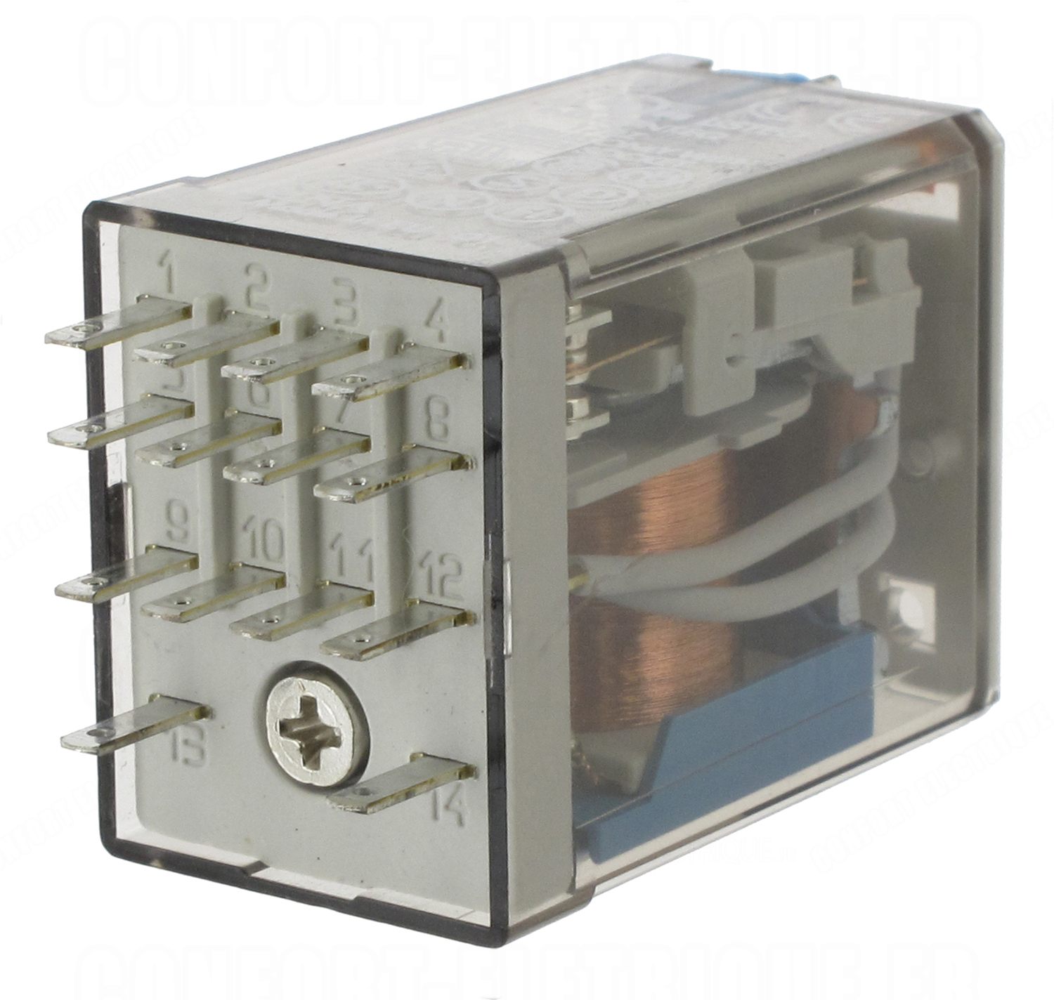 Relais miniature 24 volts DC 4 contacts 7 ampères 12,93€