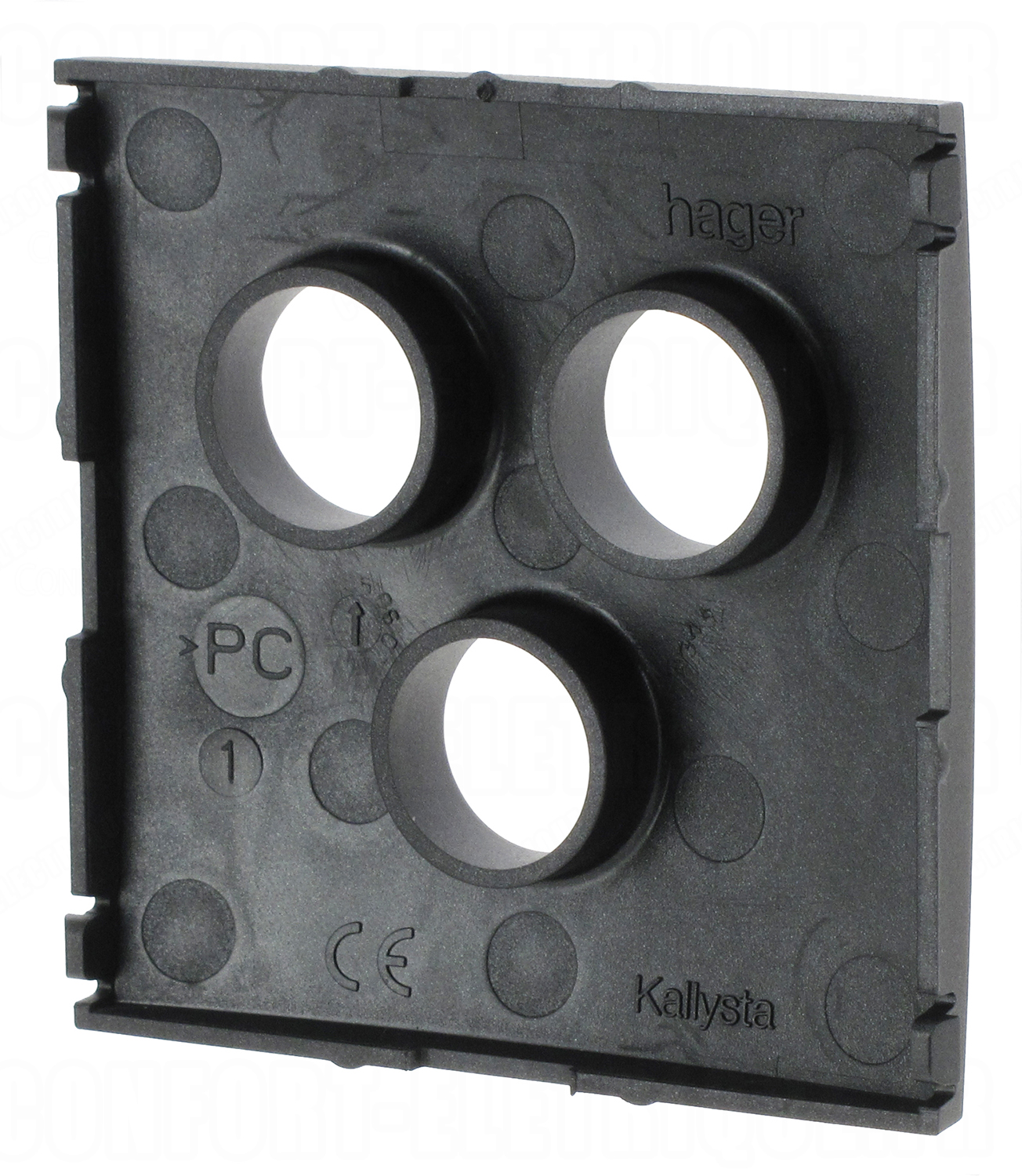 enjoliveur double prise rj45 et hp hager kallysta blanc n/év/é