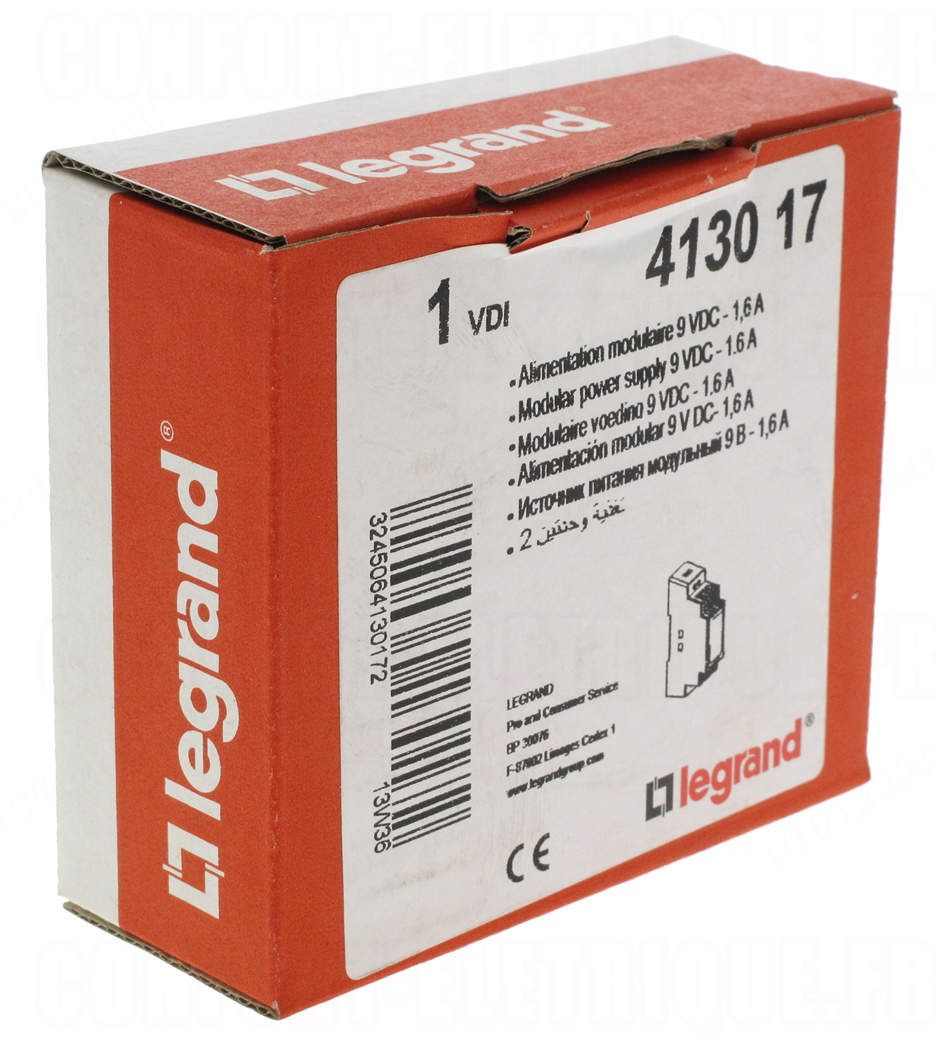 Legrand 413017 Alimentatore 9V/1,6A Per Scatola Multimediale - 1,5 Moduli DIN - Alimentazione Per Reti E Ricevitori Satellitari