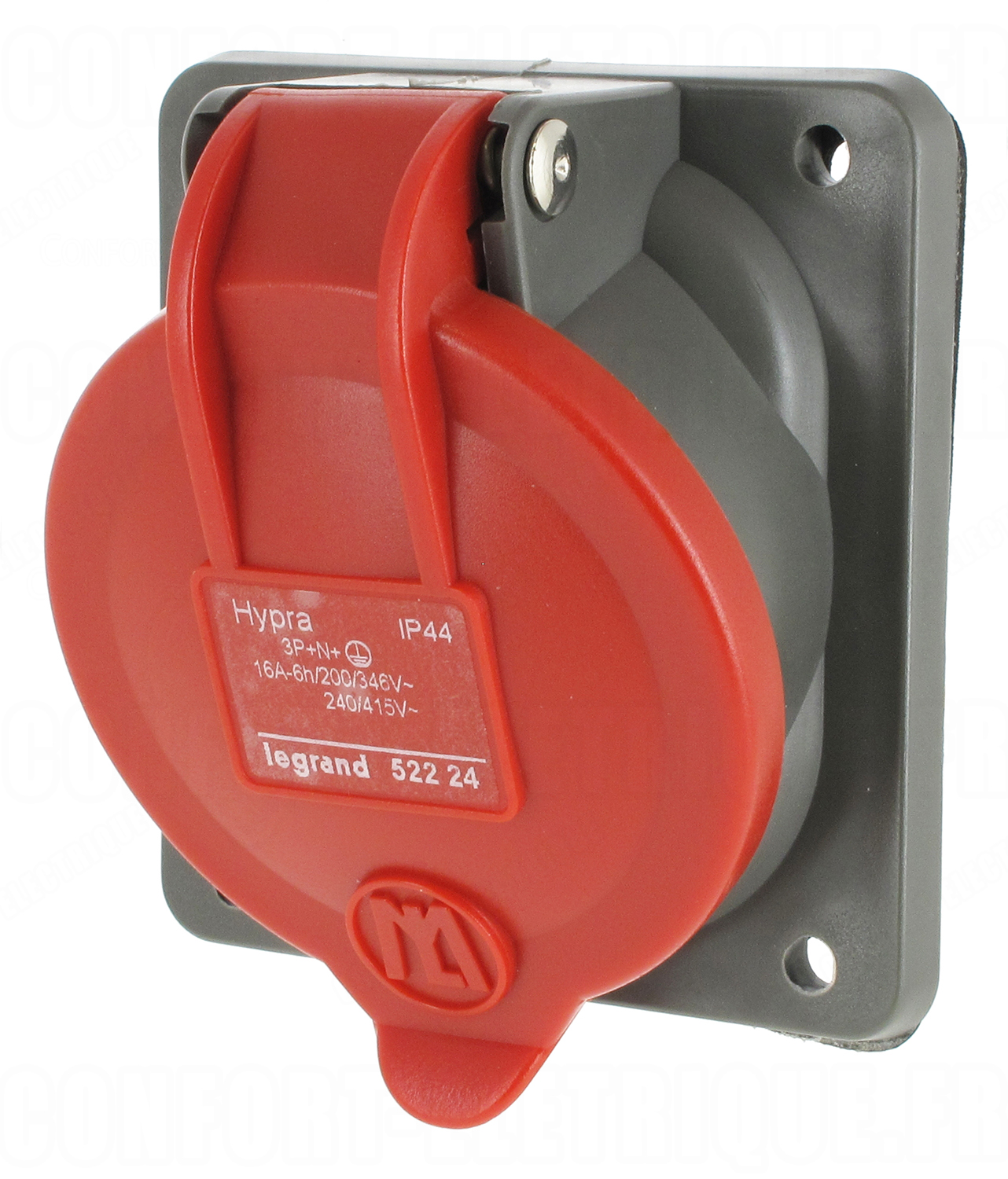 PratiKa - Fiche Mobile Industrielle Droite - 32A - 3P N T - 380-415 V