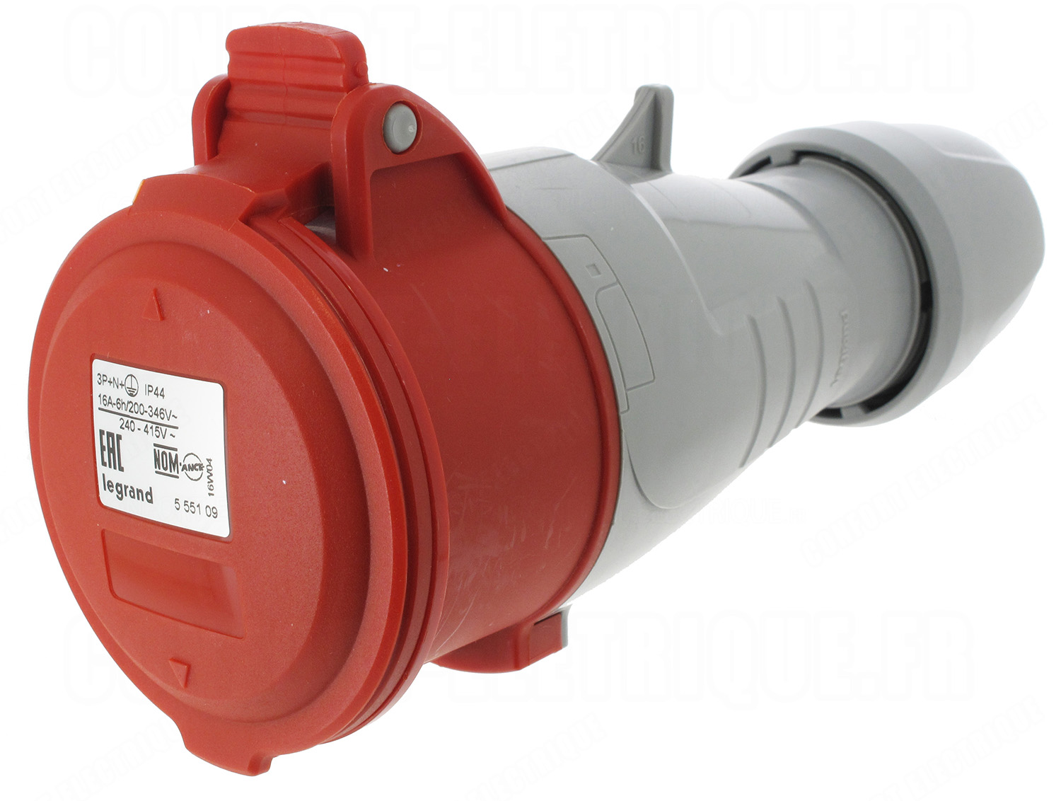 16A IP44 Fiche Femelle P17 415V 3P+N+T
