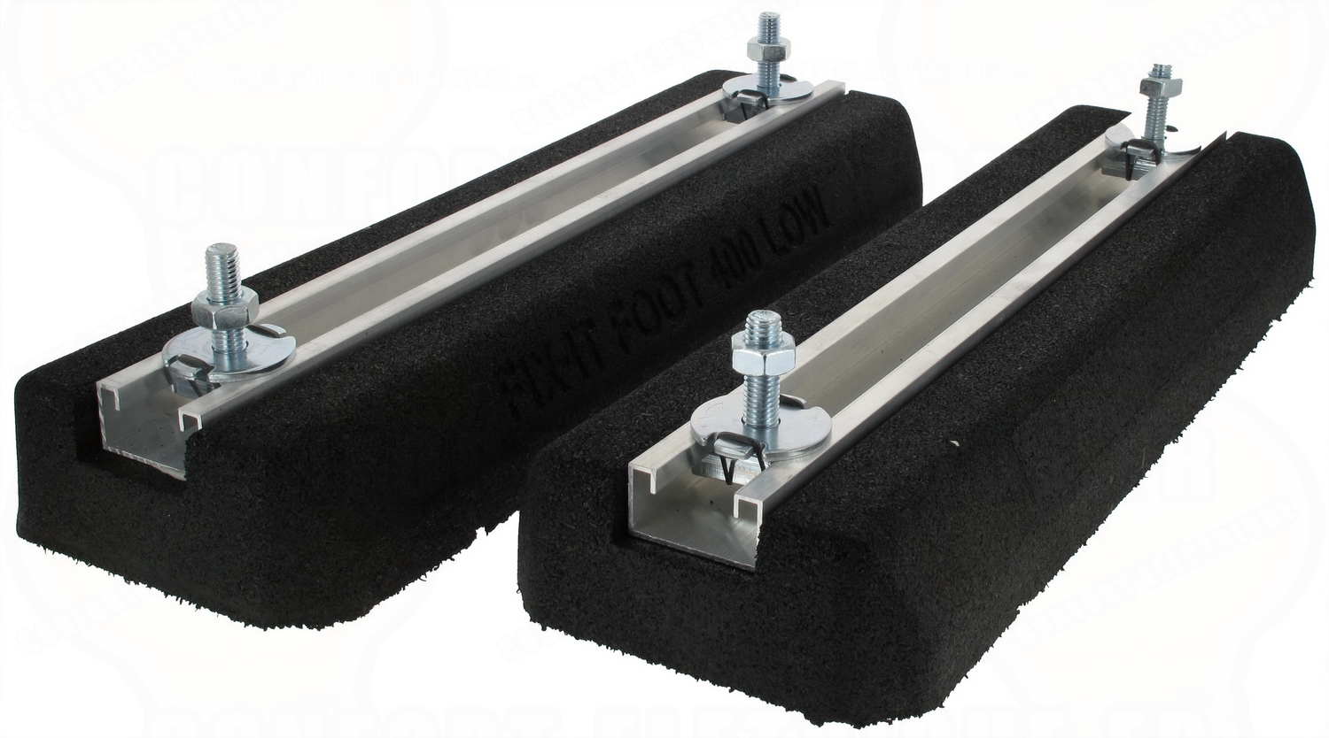 Support au sol antivibratiles Rubber Foot 400 x 130 x 50 mm..