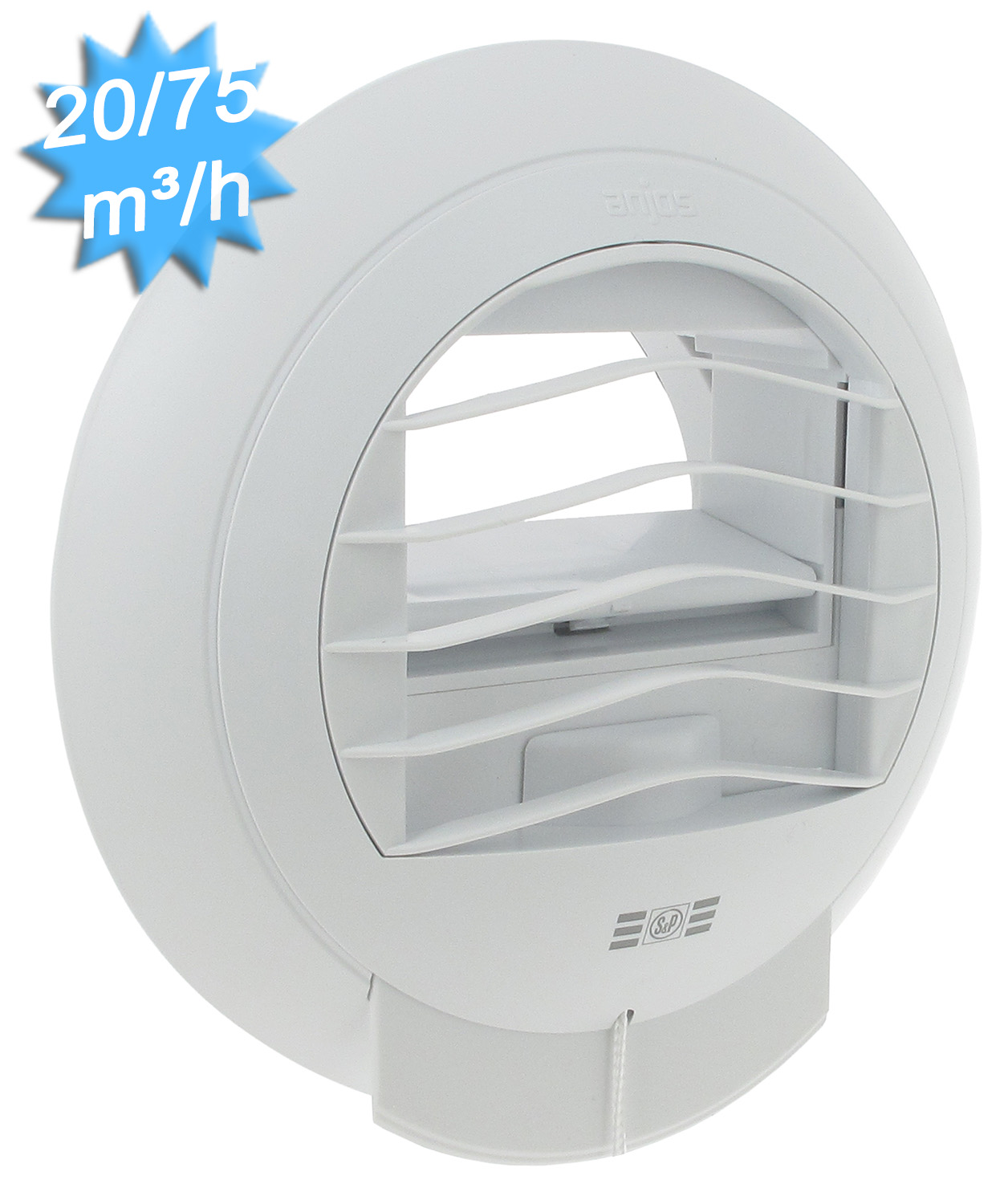 Be 45/105 J - Bouche D'extraction Autoréglable Cuisine Manuelle Diamètre 125 - Pour VMC