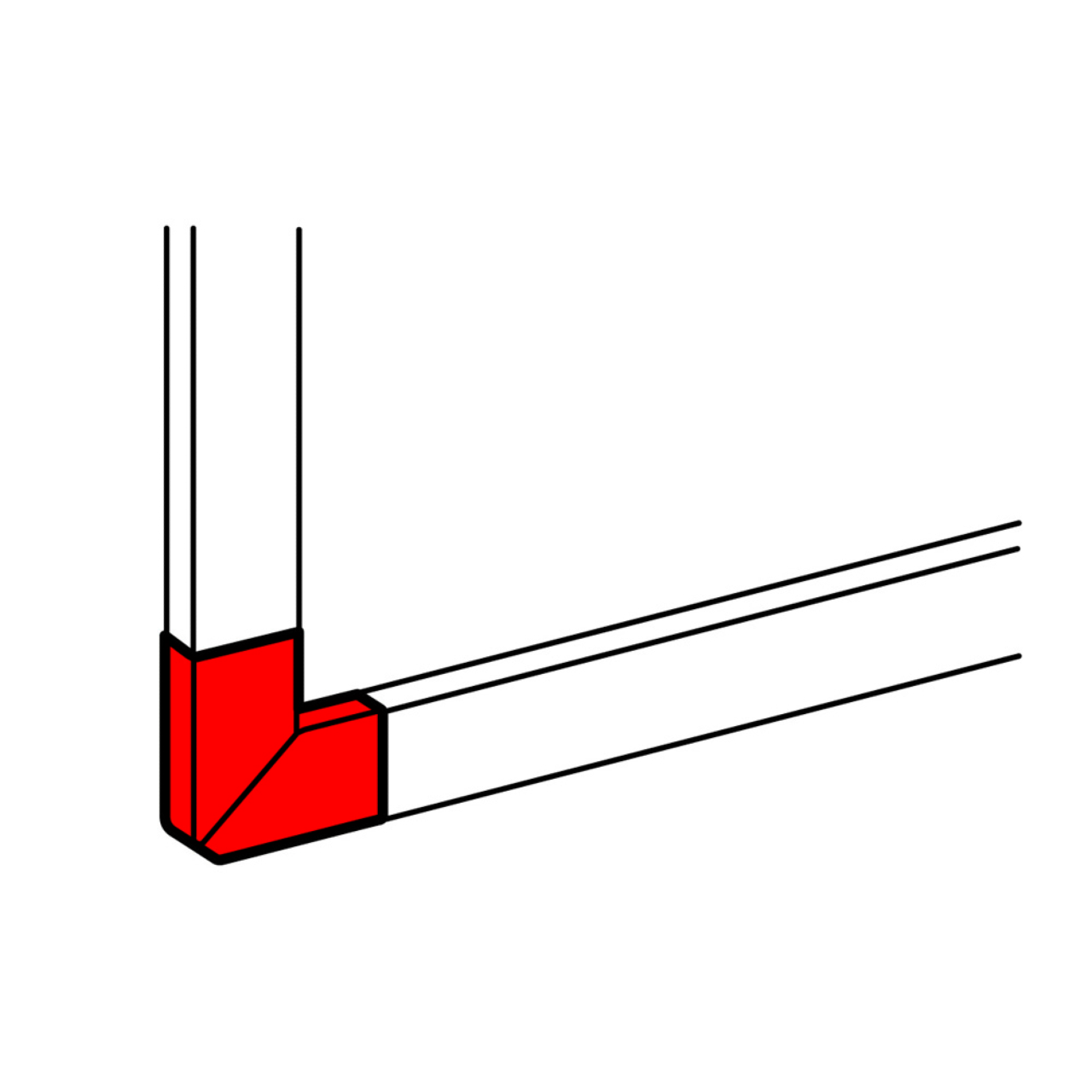 Angle extérieur variable goulotte TA-E TA-G 100x60