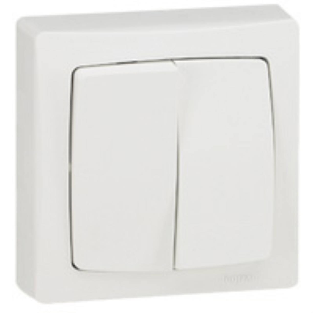 Va et vient bouton poussoir appareillage saillie complet blanc Legrand 86007 Va et vient bouton poussoir appareillage saillie complet blanc Legrand 86007