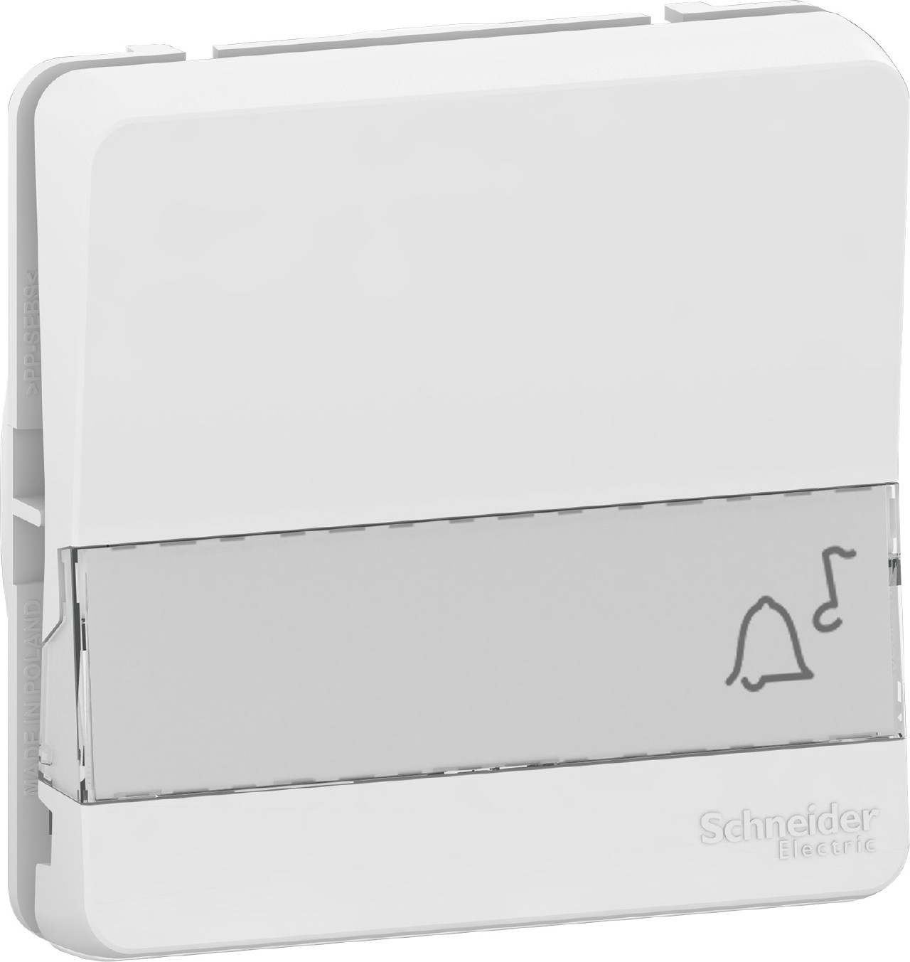 Bouton poussoir porte-étiquette blanc Schneider Electric Mureva Styl