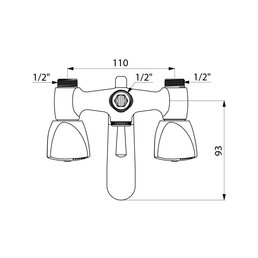 Mitigeur douche - entraxe fixe de 60 à 150 mm