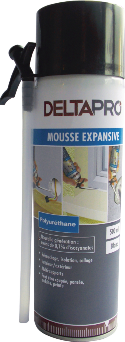 Mousse expansive - Polyuréthane - Bombe de 500 ml - Deltapro..