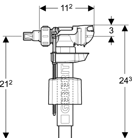 ARCO - Robinet wc 1/4 de tour équerre 12x17 12x17 réf DE741U