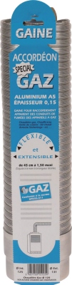 Gaine accord�on - Gaz - Longueur 1.50 m�tre - Diam�tre 111/116 mm - Ten 015111