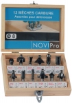 Coffret de 12 m�ches - Pour d�fonceuse - Queue de 8 mm - Novipro 418.700.12
