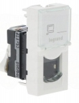 Prise RJ 45 cat. 5E FTP blanche 1M Legrand Mosaic