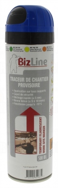 Tra�eur de chantier couleur bleu fluo t�te bas