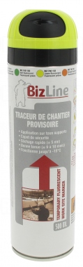 Tra�eur de chantier couleur jaune fluo t�te bas