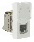 Prise RJ 45 cat. 6A STP blanche 1M Legrand Mosaic