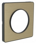 Plaque Schneider Electric Odace Touch - 1 poste - Bronze Bross - Liser Anthracite