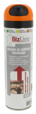 Tra�eur de chantier couleur orange fluo t�te bas