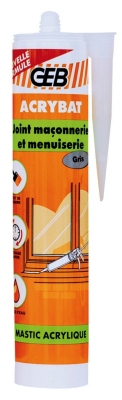 Mastic acrylique �tanch�it� Geb ACRYBAT - Cartouche de 310 ml - Gris
