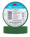 Ruban adh�sif - 3M TEMFLEX 165 - 15 mm x 10 m�tres - Vert - 3M 80469N