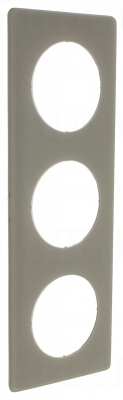 Plaque Legrand C�liane 3 postes Gr�s