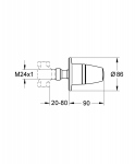 Fa�ade pour robinet d'arr�t encastr� - 15x21 ou 20x27 - G3000 - Chrom� - Grohe 19258000
