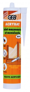 Mastic acrylique �tanch�it� Geb ACRYBAT - Cartouche de 310 ml - Blanc