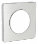 Plaque Schneider Electric Odace Touch - 1 poste - Aluminium Bross - Liser Alu