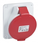 Socle de prise inverse - PratiKa - 32A - IP44 - 380V - 3P+N+T - Schneider electric PKF32F435