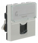 Prise RJ 45 cat. 6 UTP blanche 2M Legrand Mosaic
