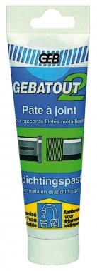 P�te d'�tanch�it� pour raccords filet�s m�taliques - Geb GEBATOUT 2 - Tube 125 ml