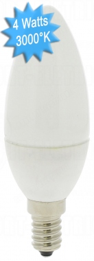 Ampoule � LED - Vision-EL - E14 - 4W - 3000K - Flamme - 230 Volts