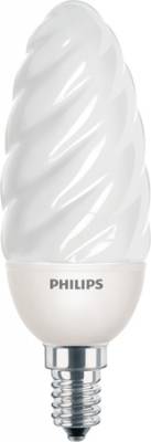 Ampoule Fluocompacte Philips - Softone Candle - E14 - 8W - 2700K - 230V - BW38