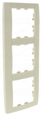 Plaque 3 postes vertical 71mm Hager Kallysta Dune